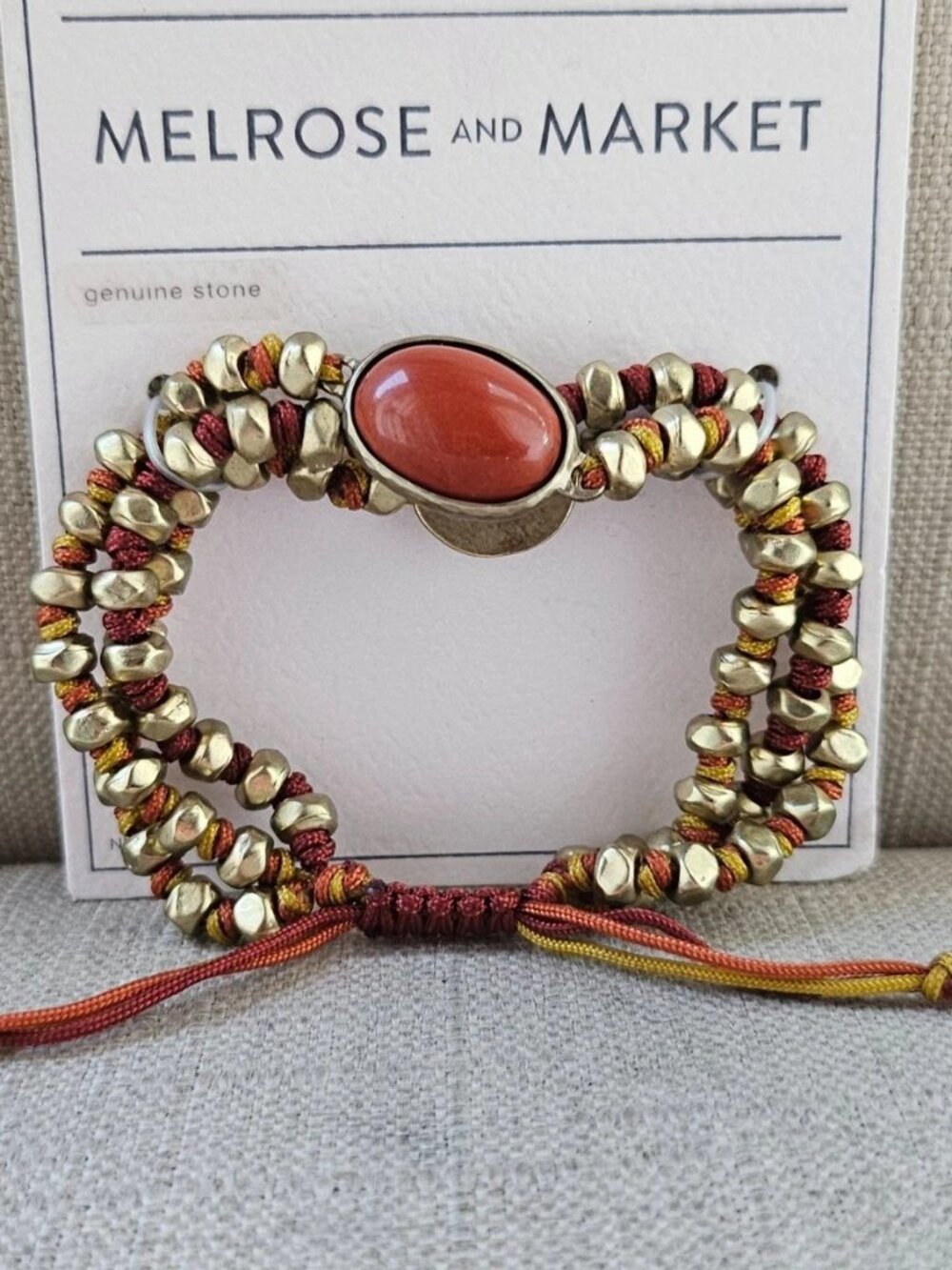 Melrose And Market Unisex Bracelet Genuine Stone Wrist Band Nickle Free - Picture 5 of 10